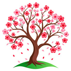 abstract tree with hearts