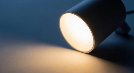 Minimalist spotlight illuminating dark room