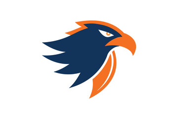 Bold and Dynamic Eagle Head Logo Design Displaying Strength and Determination with Sharp Features and Vibrant Color Palette