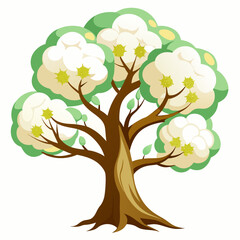 Fototapeta premium vector tree with green leaves