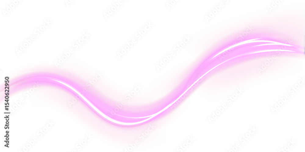 Poster futuristic purple neon wave effect with glowing swirls, sparkles, and energy trails. dynamic spiral 
