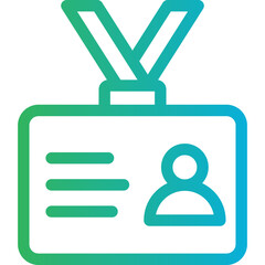 ID card single icon vector illustration