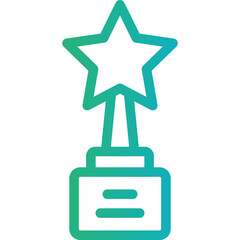 Star trophy single icon vector illustration