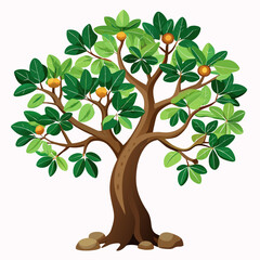 vector illustration of an apple tree