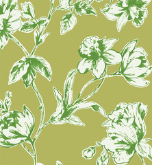 botanical floral, vector, seamless pattern , herbs and leaves ,big set, background with flowers
