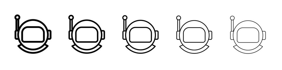 astronaut helemt icon Flat design on isolated background