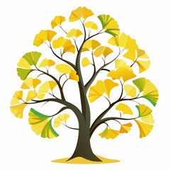 Obraz premium autumn tree silhouette