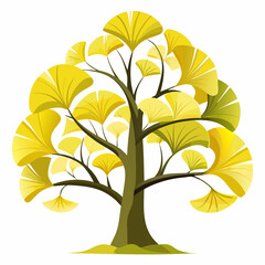 Obraz premium tree with yellow flowers