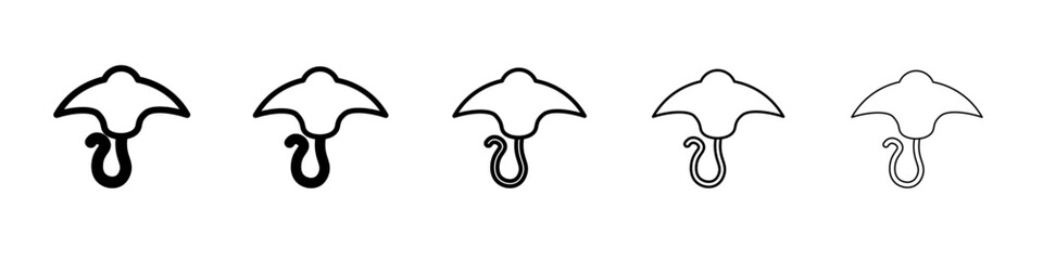 Bat Ray Fish icon Flat design on isolated background © Bhozza