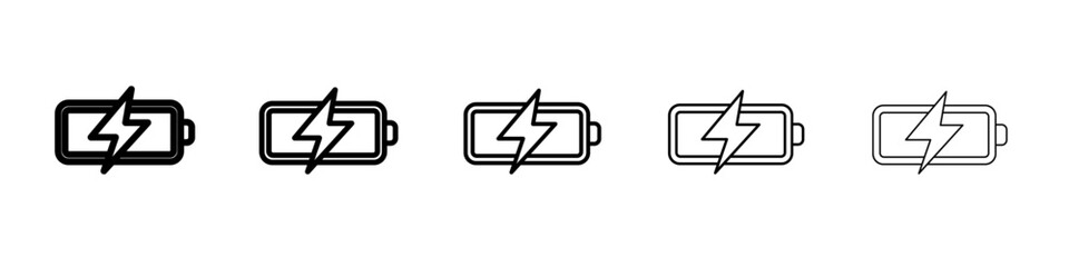 battery icon Flat design on isolated background