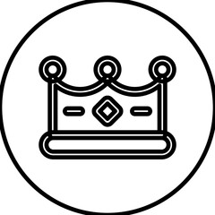 Crown single icon vector illustration