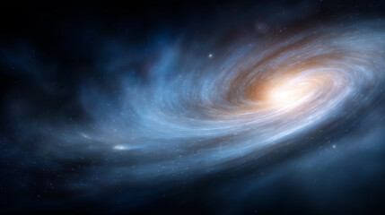 Obraz premium A mesmerizing black hole system illuminated in deep space