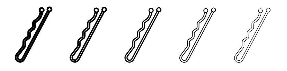 bobby pins icon Flat design on isolated background