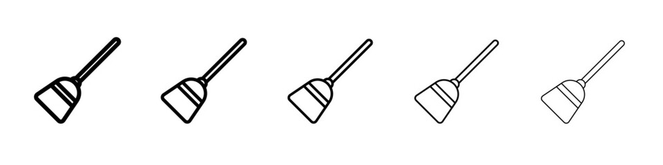 broom icon Flat design on isolated background