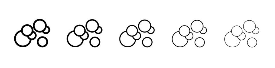 bubbles icon Flat design on isolated background