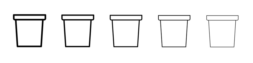 bucket icon Flat design on isolated background