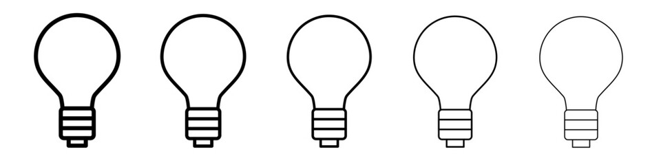 bulb icon Flat design on isolated background