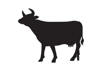 Cow Icons, Ideal for Agriculture and Farm Themes - Flat Vector Illustration