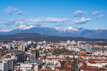 aerial view of the city