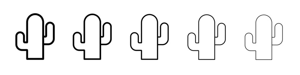 cactus icon Flat design on isolated background