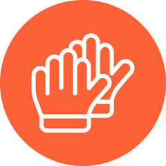 Obraz premium Gloves single icon vector illustration