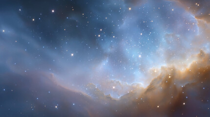 Fototapeta premium Colorful Galaxy Nebula in Starry Night Cosmos with Supernova