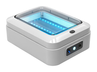 Fototapeta premium UV sterilizer isolated PNG sterilization device PNG disinfecting box PNG medical equipment PNG cleaning tool PNG ultraviolet sterilizer PNG transparent background image