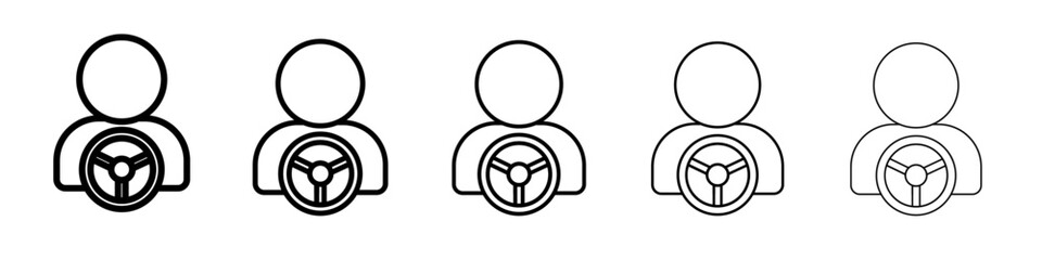 car driver icon Flat design on isolated background