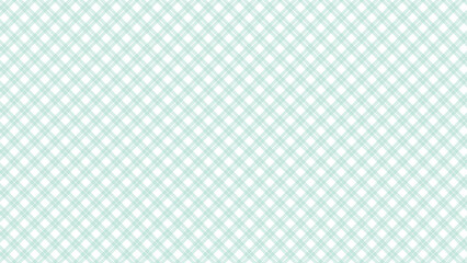 Turquoise and white diagonal plaid fabric texture background. Luxury plaid checkered seamless pattern.