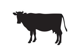 Cow Icons, Ideal for Agriculture and Farm Themes - Flat Vector Illustration