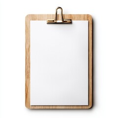 Blank Clipboards on Wooden Surface for Creative Usages and Designs