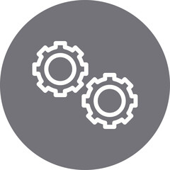 Gears single icon vector illustration