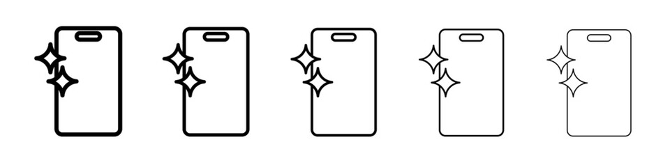 clean phone glass icon Flat design on isolated background