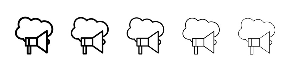 Cloud Marketing icon Flat design on isolated background