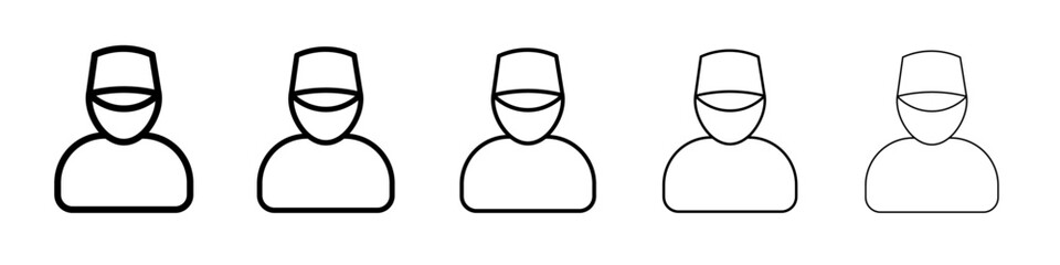 Coach icon Flat design on isolated background