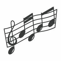 music notes on white background