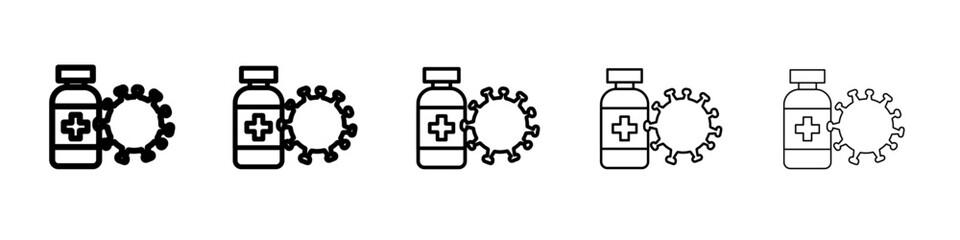 Covid 19 vaccine icon Flat design on isolated background