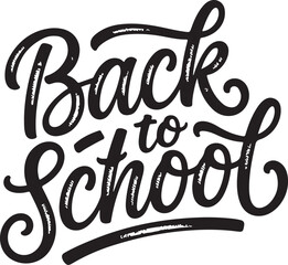 Back to school handwritten lettering design