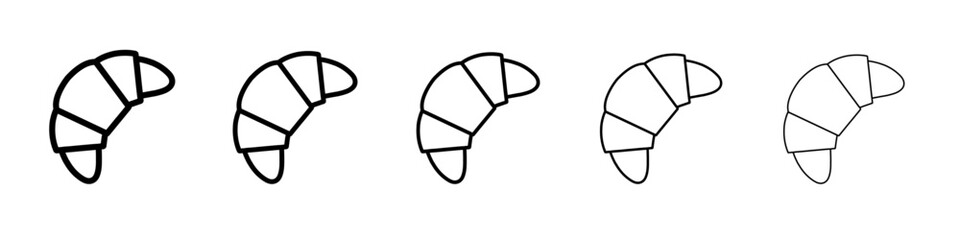 croissant icon Flat design on isolated background