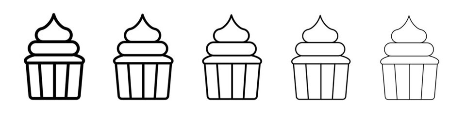 cupcake icon Flat design on isolated background