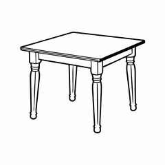 wooden table isolated on white