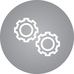 Gears single icon vector illustration