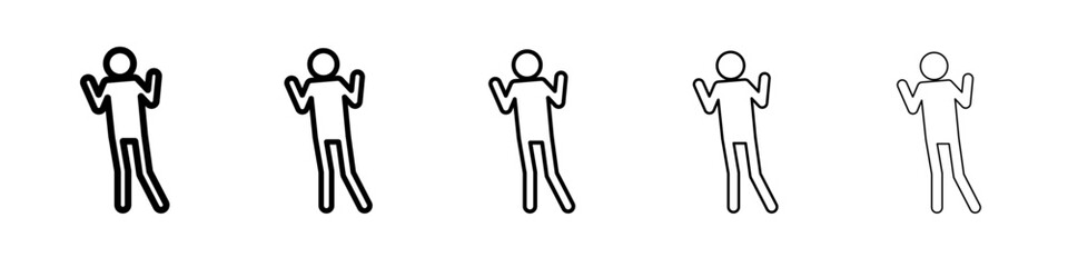 dance icon Flat design on isolated background