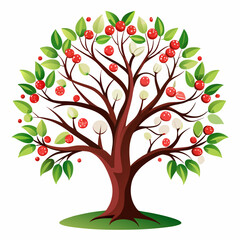 Obraz premium abstract tree with red hearts