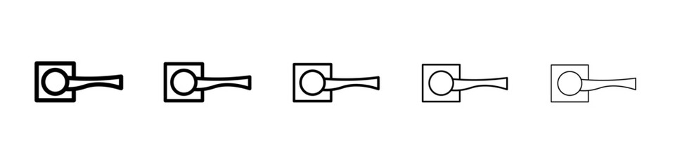 door handle icon Flat design on isolated background