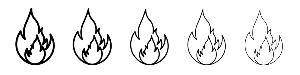 flame icon Flat design on isolated background