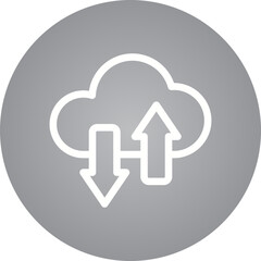 Online data single icon vector illustration