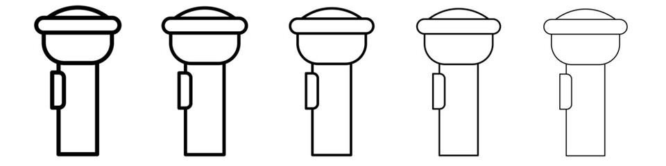 flashlight icon Flat design on isolated background