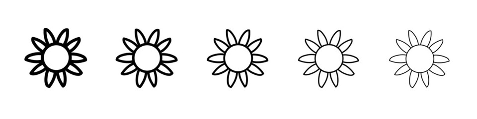 Flower icon Flat design on isolated background