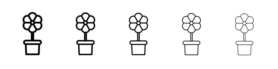 Obraz premium flower pot icon Flat design on isolated background